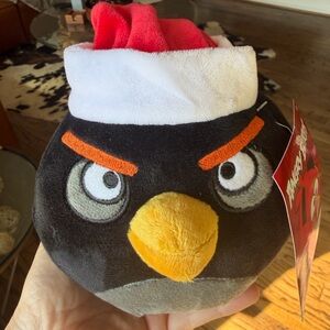 Angry Birds Plush Black Bomb Christmas 5" Rovio Toy Factory 2025 NEW w/ Tags